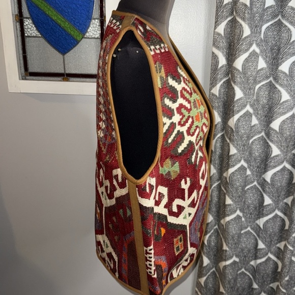 Kilim Turkish Tapestry Vest/ Waistcoat - Picture 7 of 8